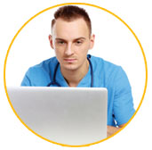 Clinician at Computer